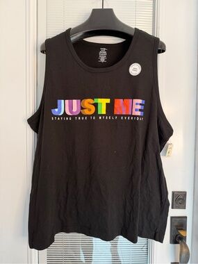 NWT PRIDE Rainbow Gender Inclusive Tank Top 3XL LGBTQ 100% Cotton Plus Size